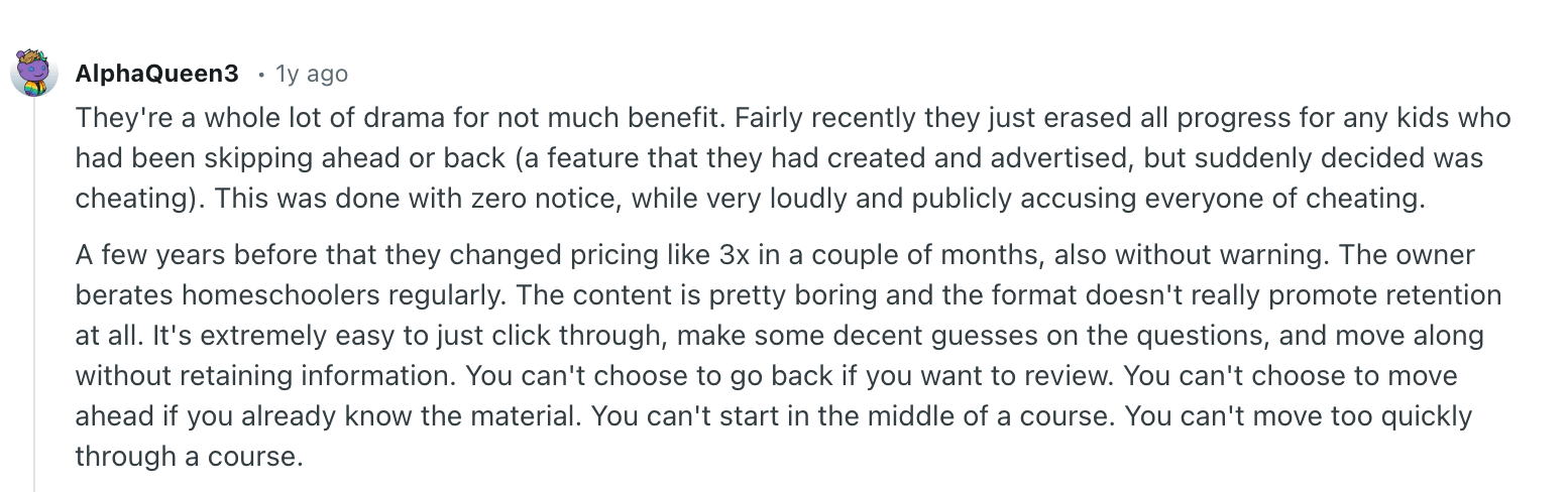 Acellus cost Reddit & Trustpilot reviews