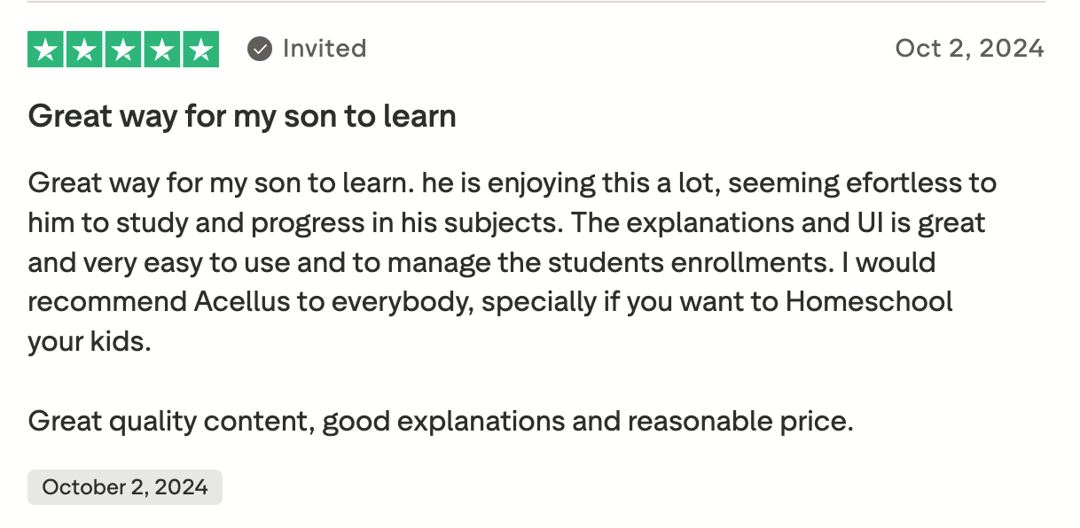 Acellus cost Reddit & Trustpilot reviews