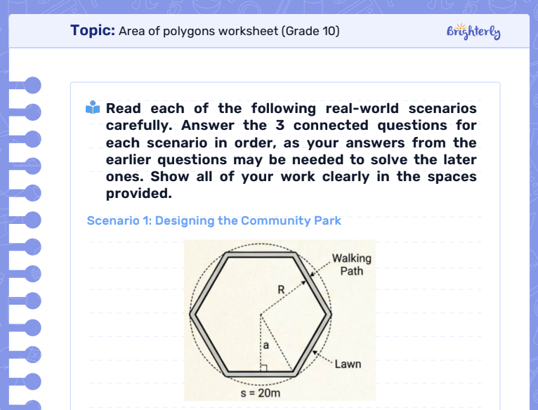Download Area of Polygons Worksheet PDFs