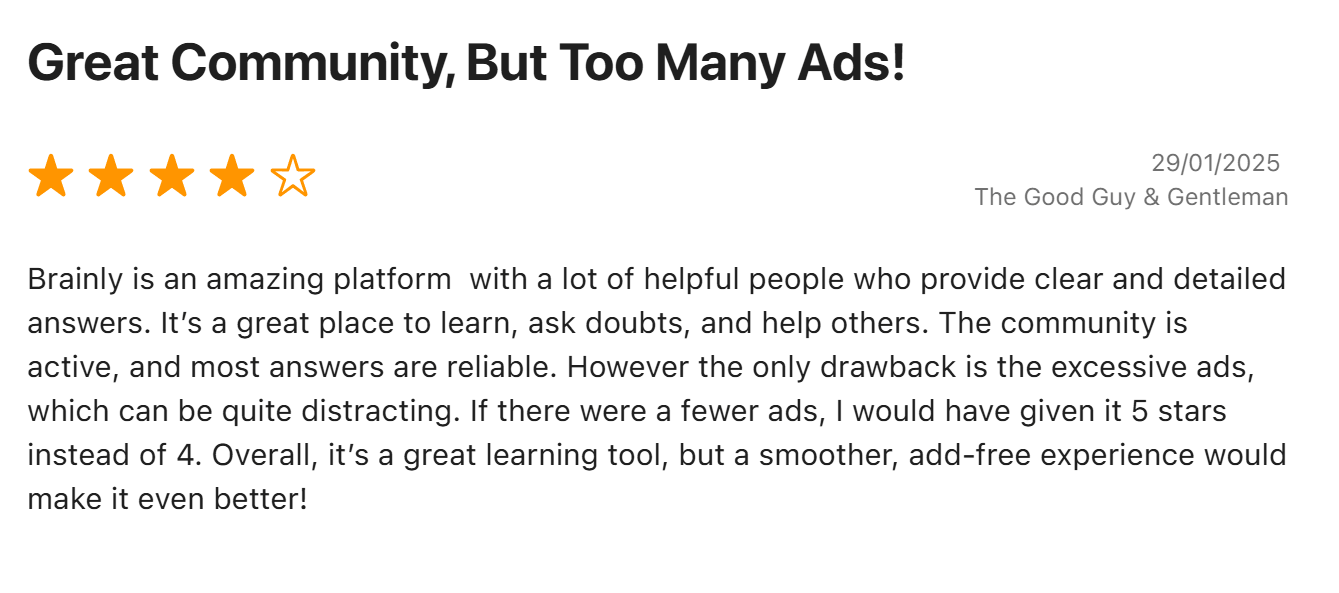 Brainly Reviews: Pros and Cons
