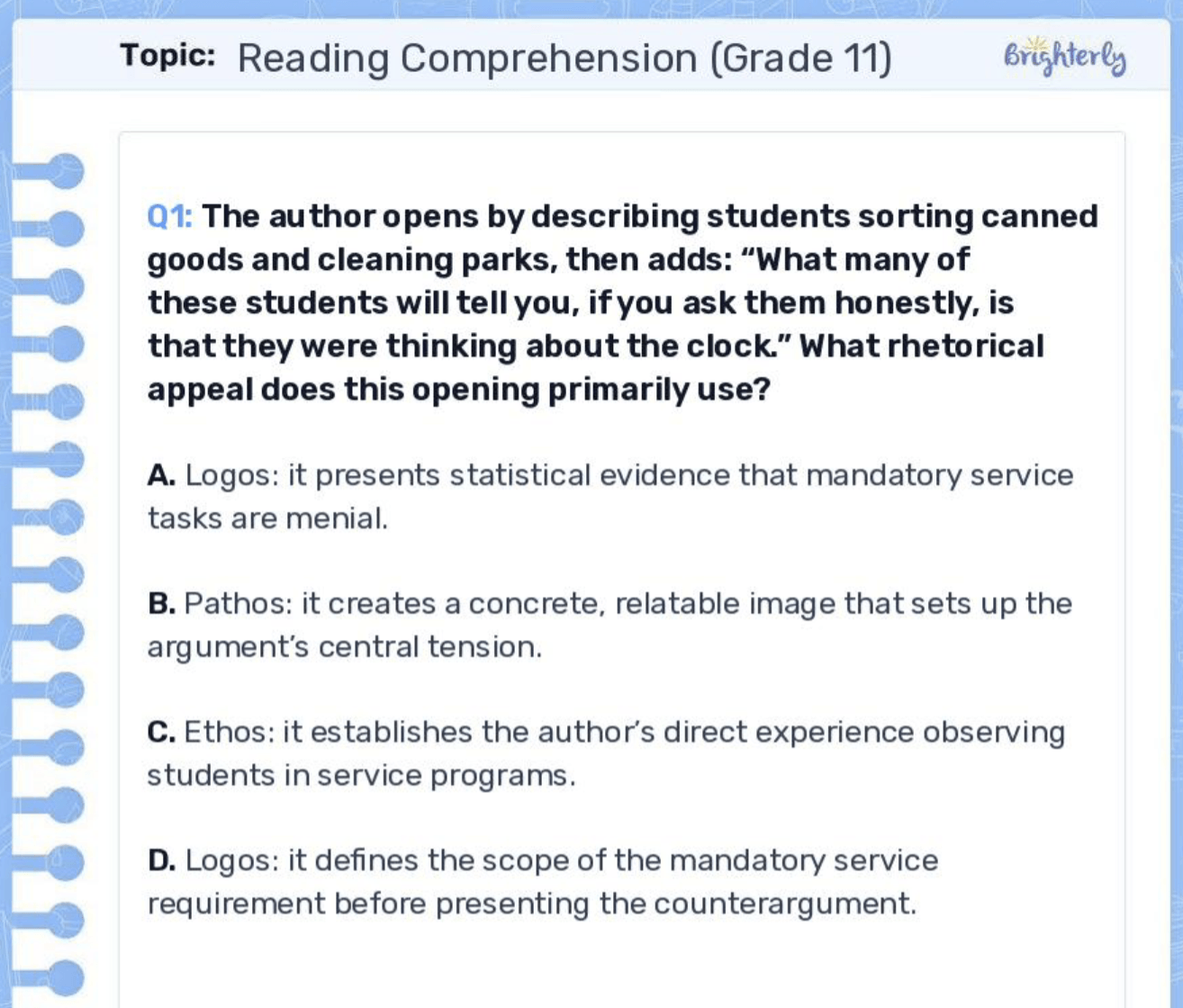 11 grade reading worksheets