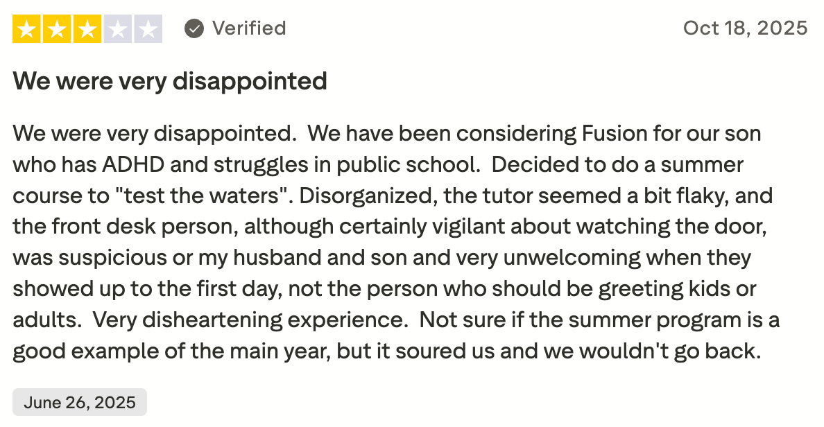 What Do Users Say About the Fusion Academy Experience?