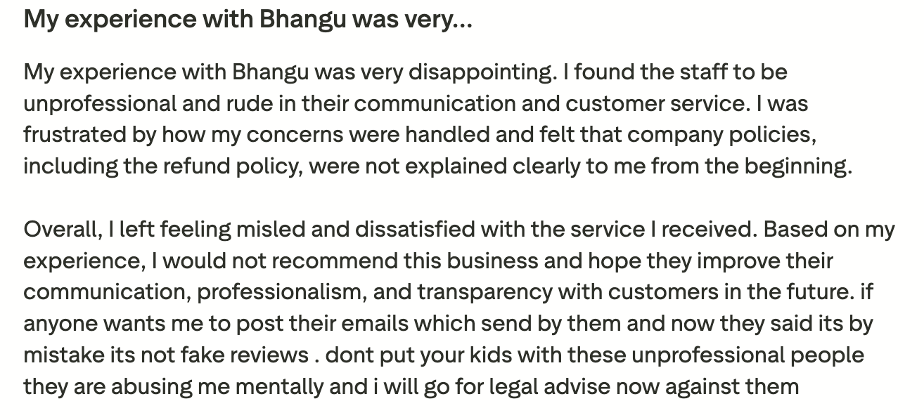 Common Bhanzu Reviews Complaints