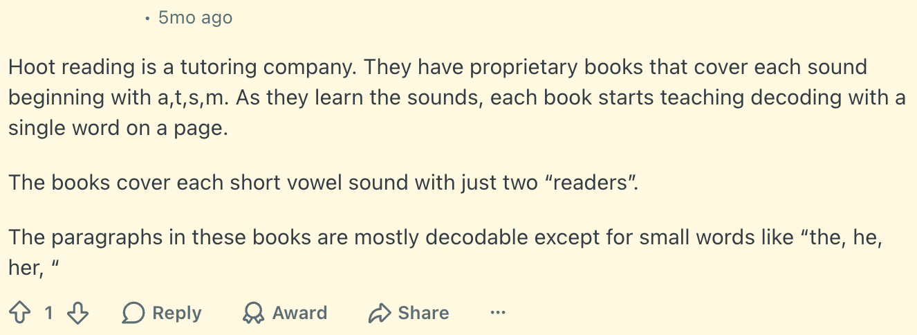 What Parents Say About Hoot Reading