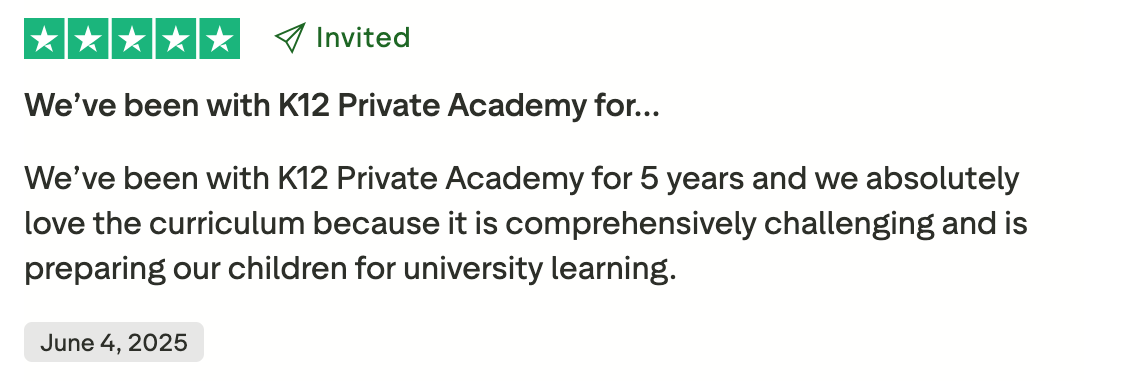 K12 Reviews on Learning Approach