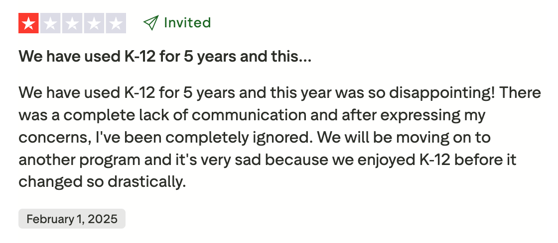 K12 Online School Reviews on User Experience