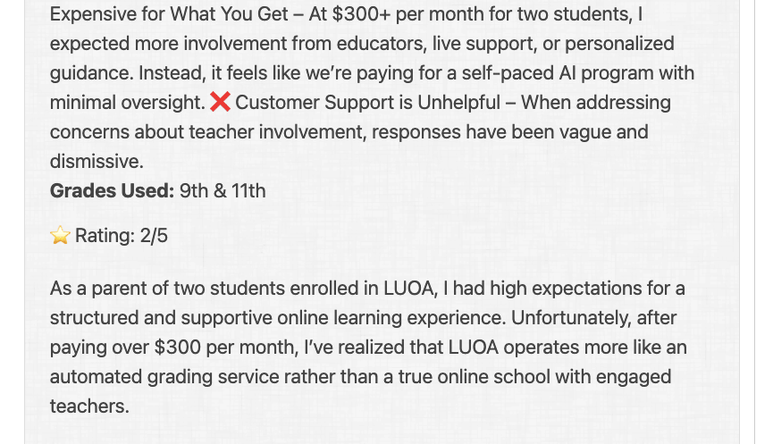 How Much Does LUOA Cost?