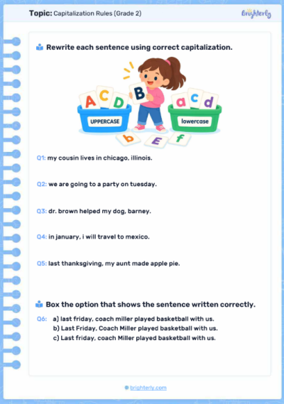 Capitalization Rules (Grade 2)
