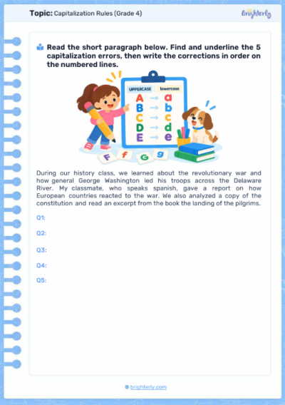 Capitalization Rules (Grade 4)