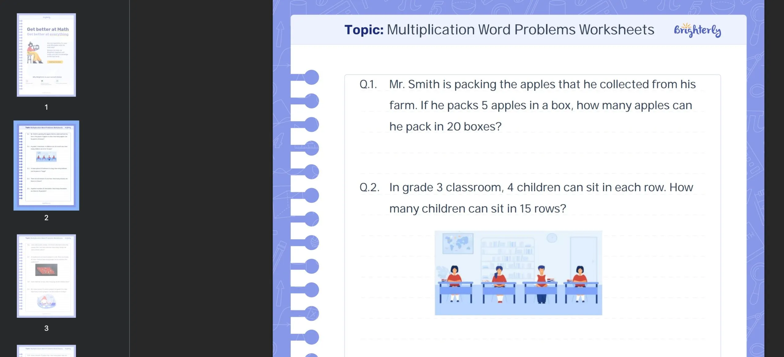 Multiplication worksheets