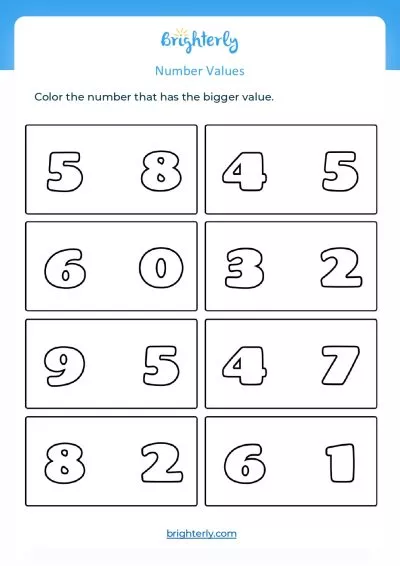 Preschool Numbers Worksheets