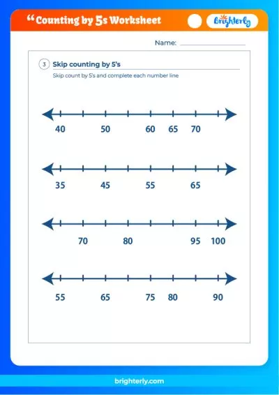 Counting By 5's Worksheets