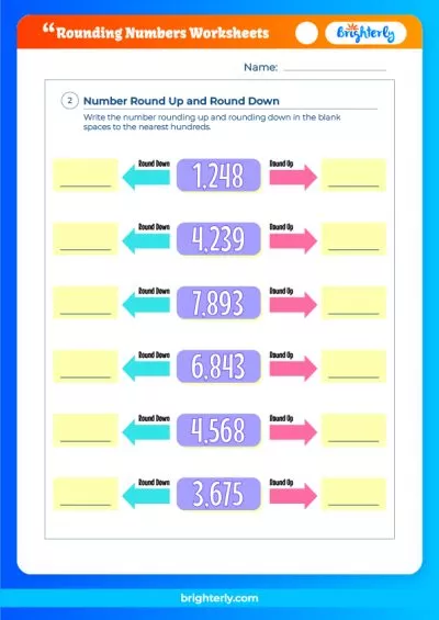 Rounding Numbers To The Nearest Ten Worksheet