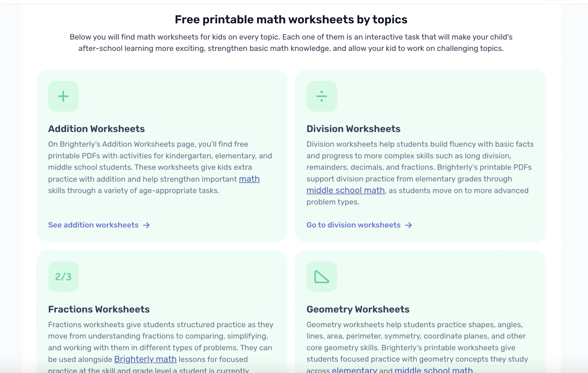 worksheets by Brighterly