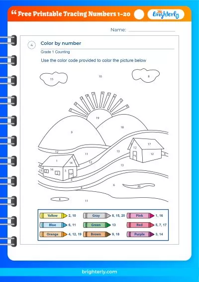Writing Number Worksheets 1 20