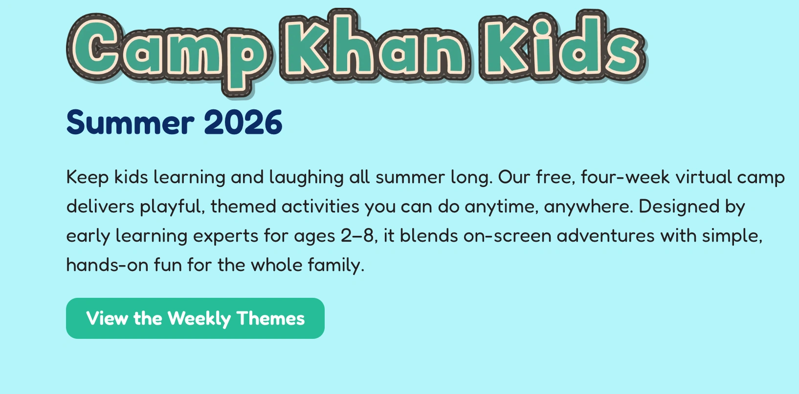 Khan Academy: Camp Khan Kids