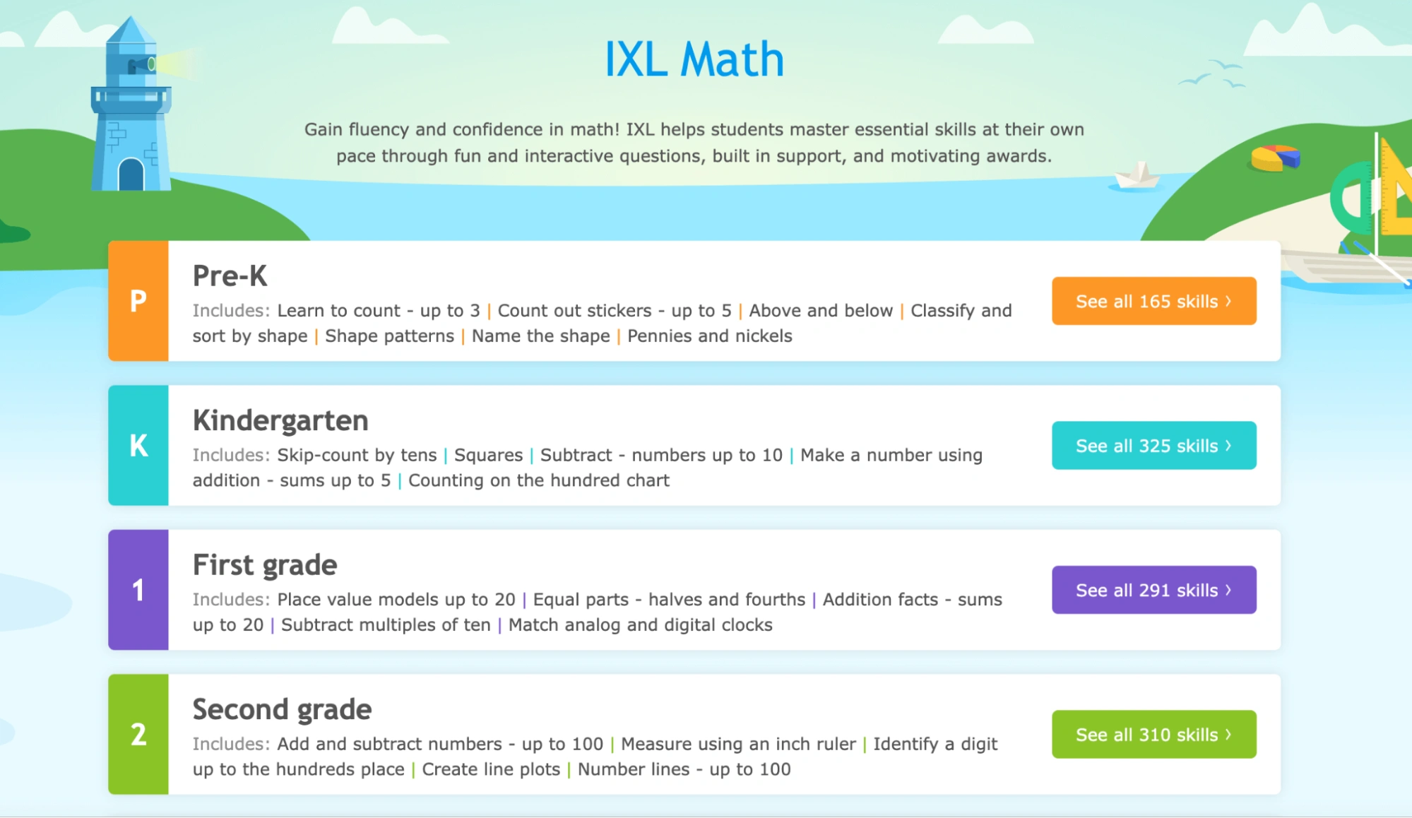 IXL Math Summer Activities