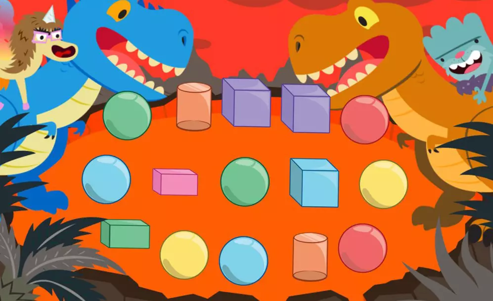 Dino Crunch: 3D Shapes