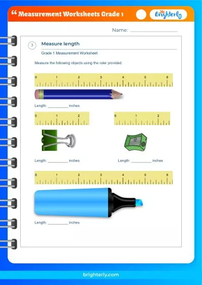 Measuring Worksheets 1St Grade