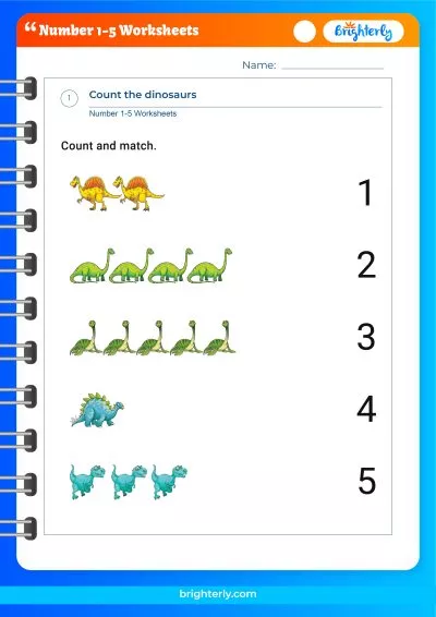 Number 1-5 Worksheets