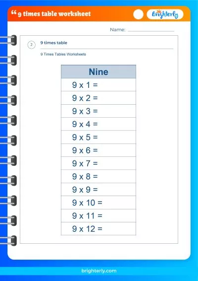 Learning Times Tables Worksheets