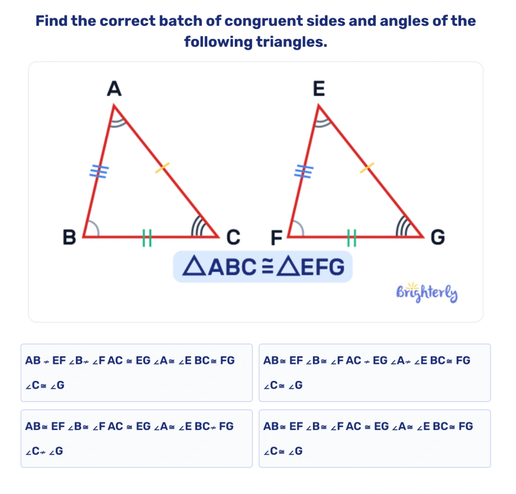 Triangle congruence worksheet: Practice