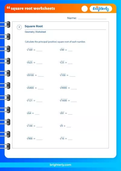 Adding Square Roots Worksheets