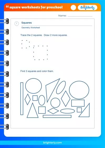 Square Preschool Worksheets