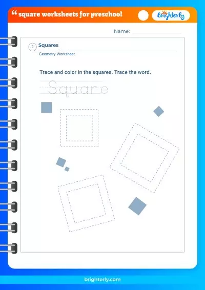 Square Worksheets For Preschoolers