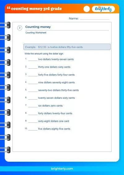Counting Coins Worksheets 3rd Grade