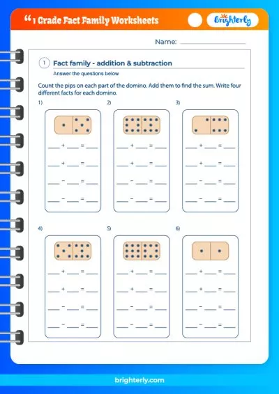 First Grade Math Facts Worksheets