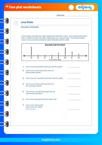 Line Plot Worksheets With Answers