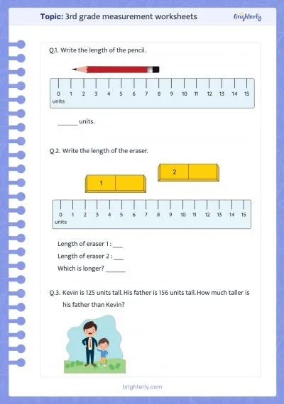 3rd grade measurements worksheet 2