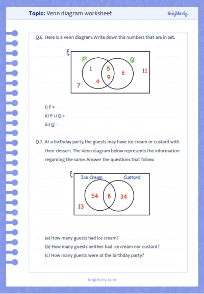 Venn Diagram Worksheets 2