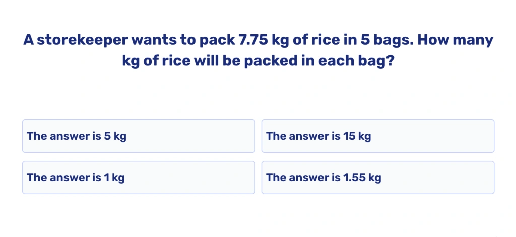 Dividing whole numbers worksheet: Practice