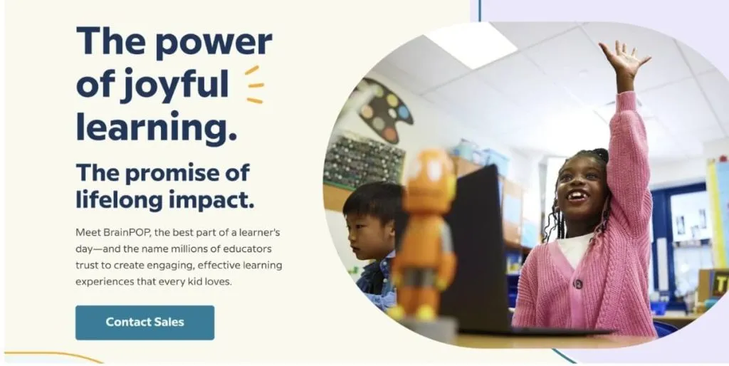 Educational website for kids #8: BrainPOP