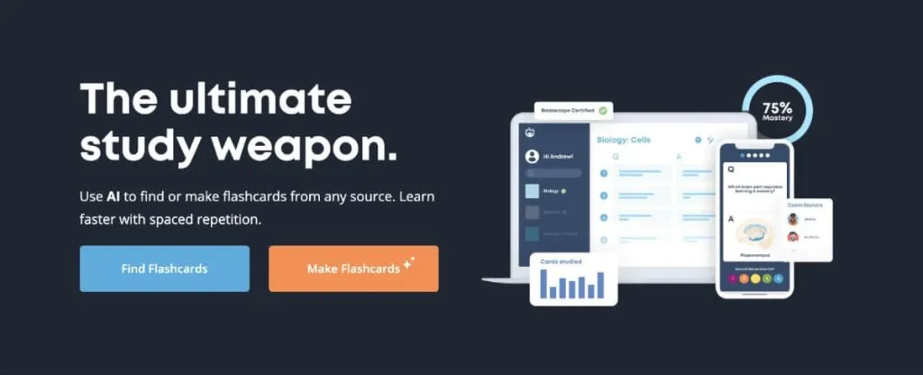 Educational website for kids #3: Brainscape