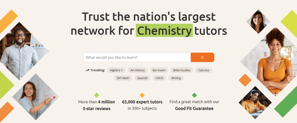 Wyzant online tutoring platform: Best for versatility