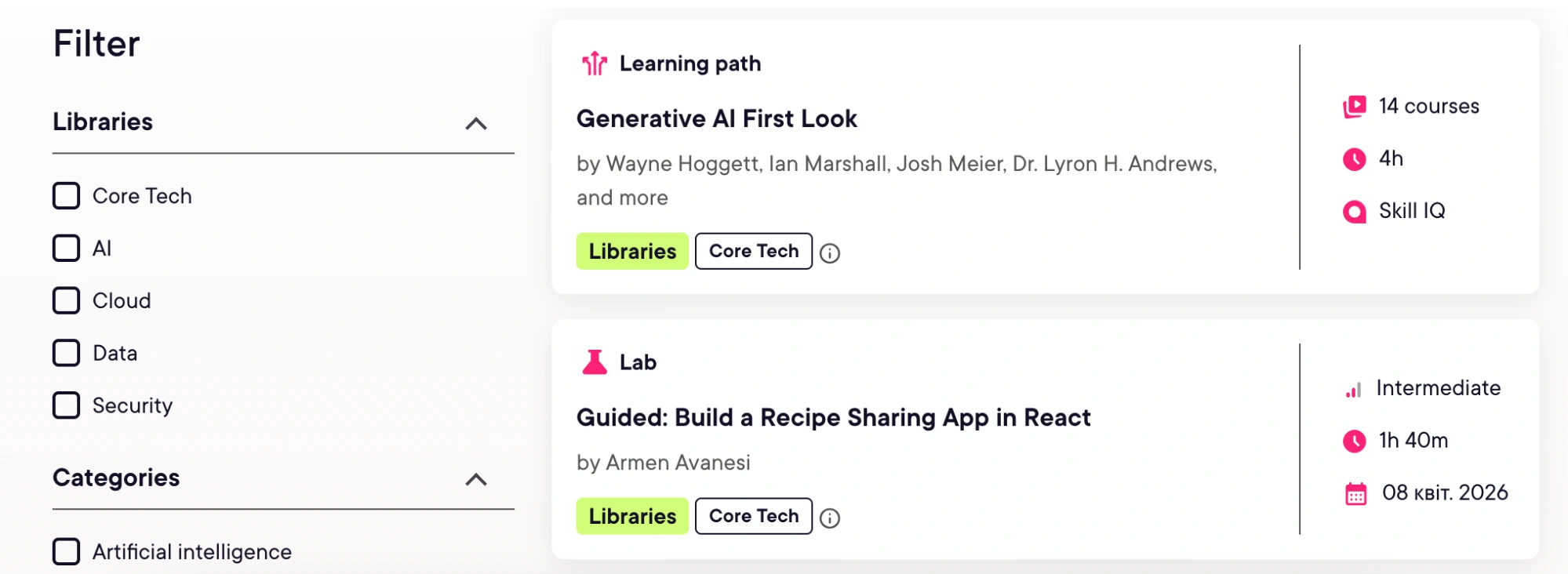 Pluralsight – Best for Tech and IT Skills