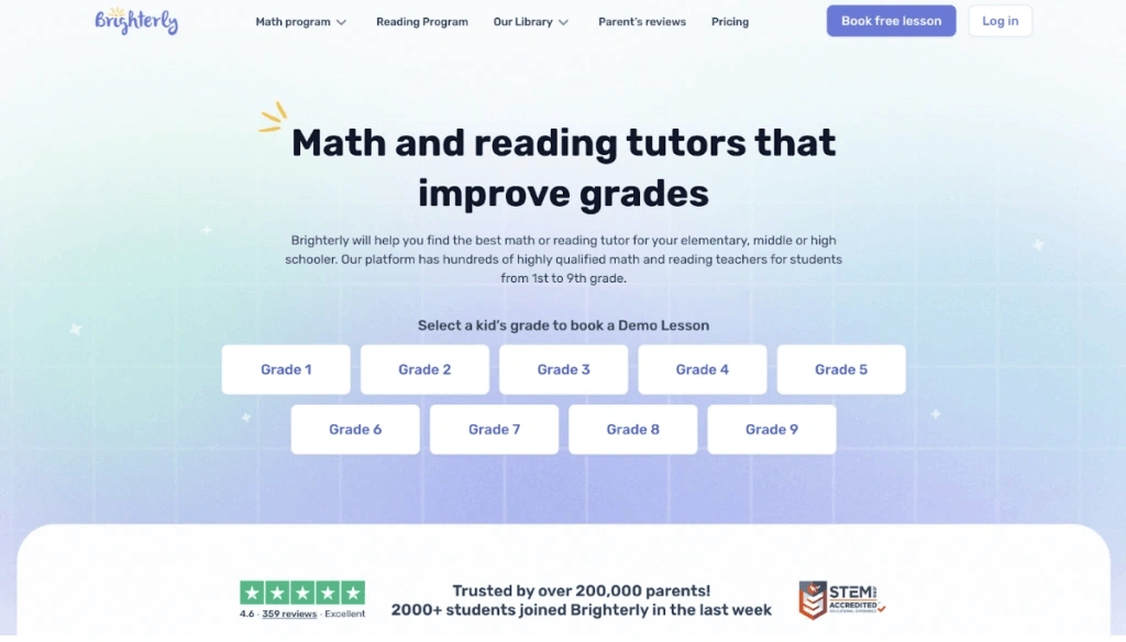 Brighterly K-12 Homework Help Website