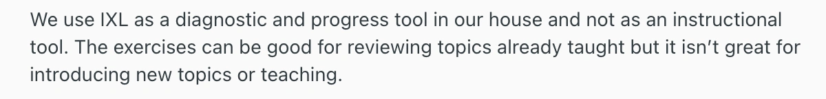 IXL reviews
