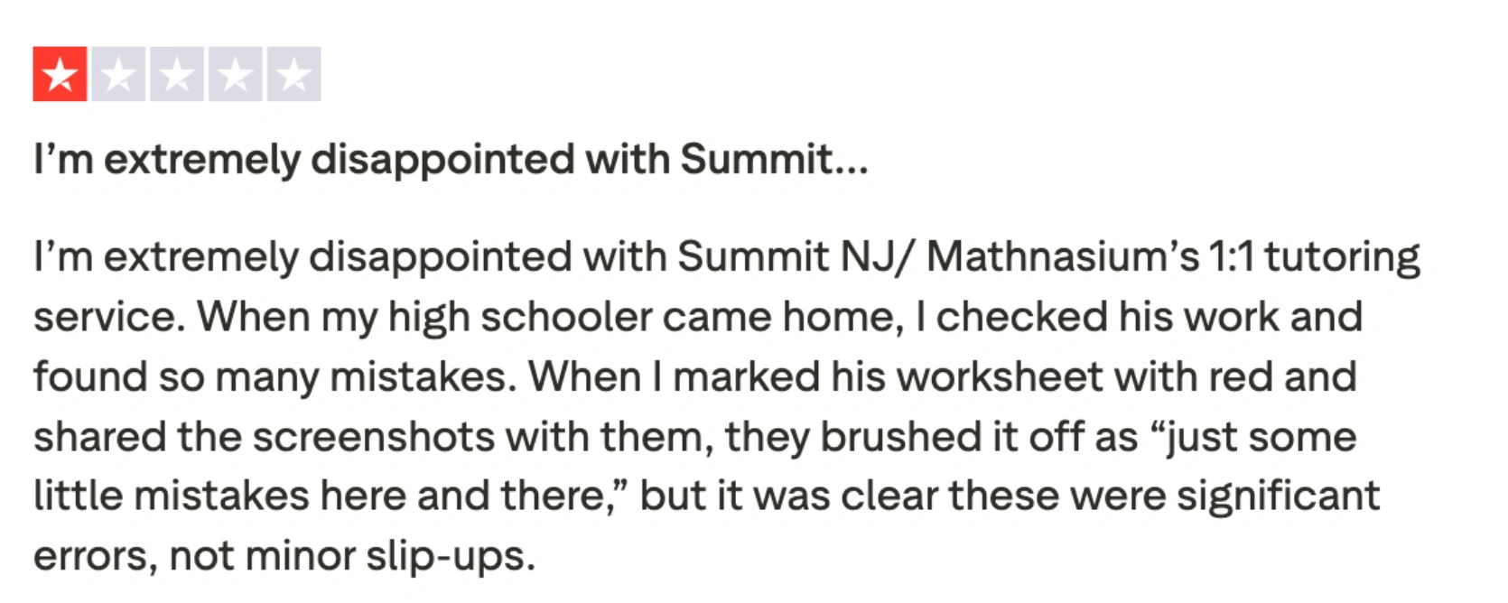 Mathnasium reviews from parents: Effectiveness