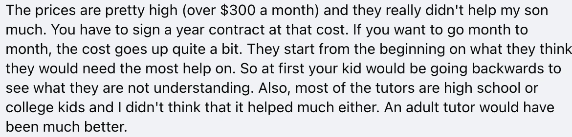 Does Mathnasium provide good value for money?