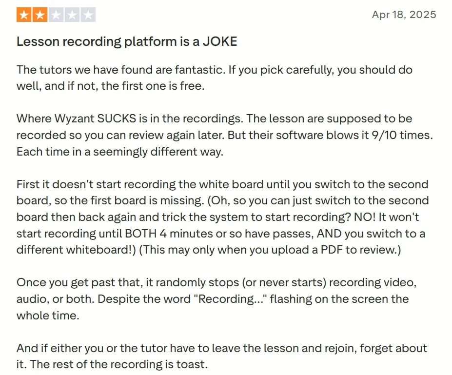 Common Wyzant Tutoring Complaints: