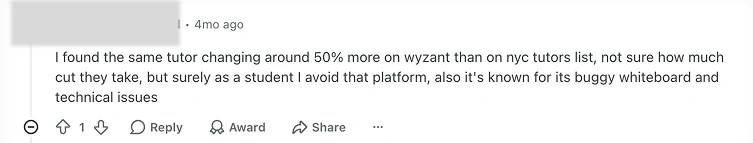 Wyzant Reviews: User Interface and Experience 