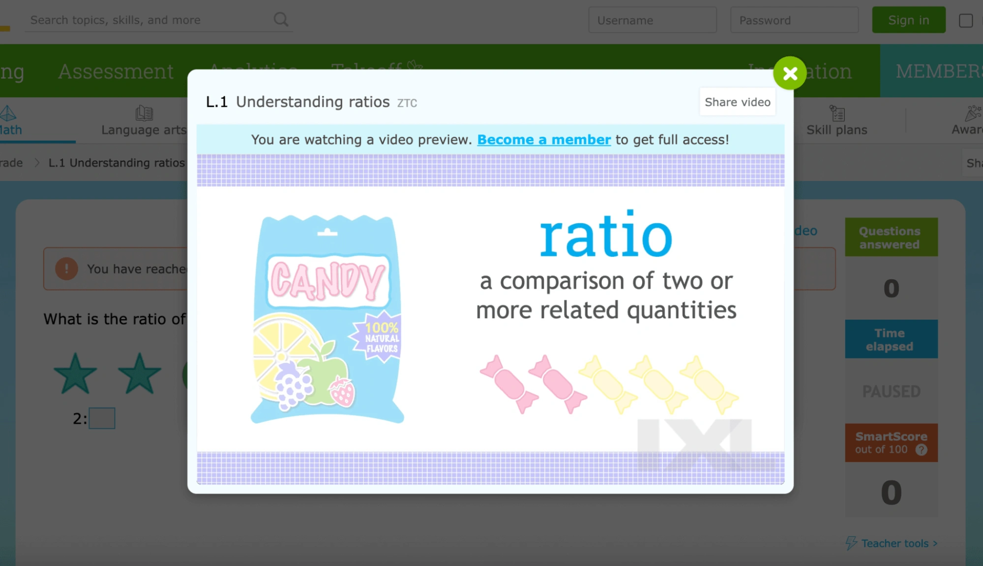 What can you access with a free IXL account?