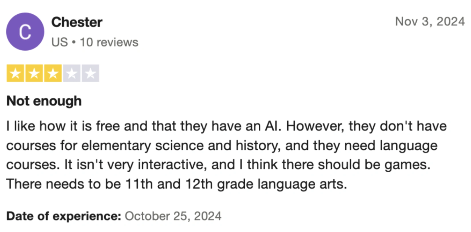 Common complaints about Khan Academy: