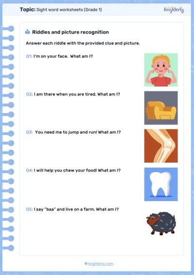 Image -1st Grade Sight Words Worksheets PDF 2
