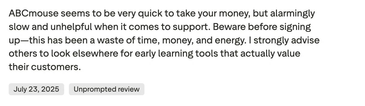 ABCmouse subscription: Autorenewal and cancellation problems