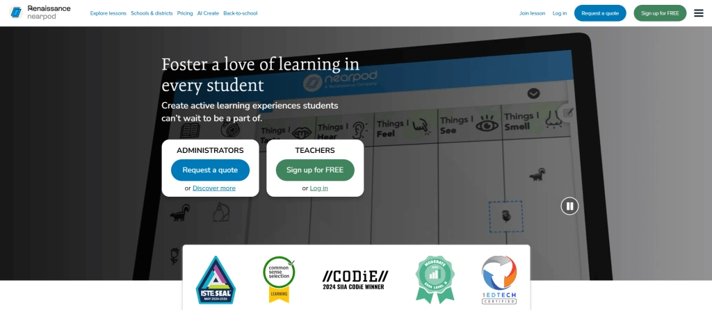 Nearpod top LMS platform